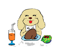Toy poodle Waffle's lifestyle sticker #2980637