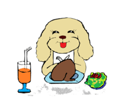 Toy poodle Waffle's lifestyle sticker #2980637