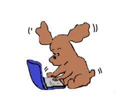 Toy poodle Waffle's lifestyle sticker #2980643