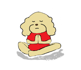 Toy poodle Waffle's lifestyle sticker #2980645