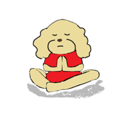 Toy poodle Waffle's lifestyle sticker #2980645