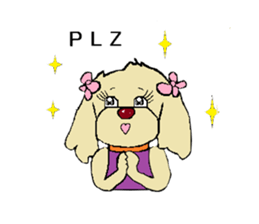 Toy poodle Waffle's lifestyle sticker #2980646