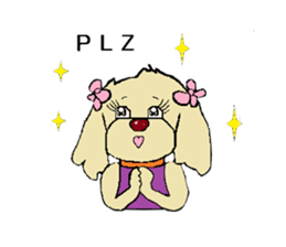 Toy poodle Waffle's lifestyle sticker #2980646