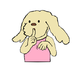 Toy poodle Waffle's lifestyle sticker #2980647