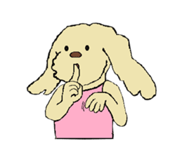 Toy poodle Waffle's lifestyle sticker #2980647