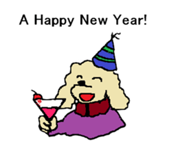 Toy poodle Waffle's lifestyle sticker #2980650