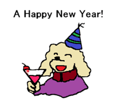 Toy poodle Waffle's lifestyle sticker #2980650