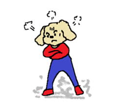 Toy poodle Waffle's lifestyle sticker #2980651