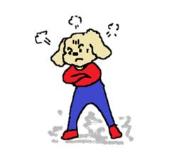 Toy poodle Waffle's lifestyle sticker #2980651