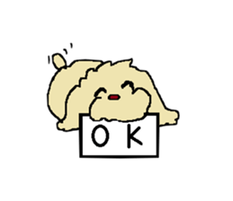 Toy poodle Waffle's lifestyle sticker #2980657