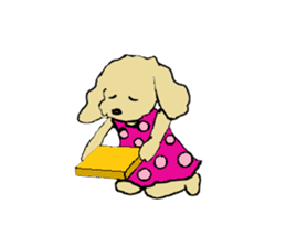 Toy poodle Waffle's lifestyle sticker #2980658
