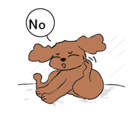 Toy poodle Waffle's lifestyle sticker #2980665