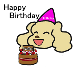 Toy poodle Waffle's lifestyle sticker #2980671