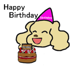 Toy poodle Waffle's lifestyle sticker #2980671