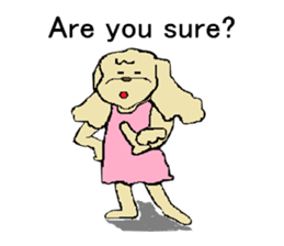 Toy poodle Waffle's lifestyle sticker #2980672