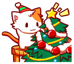 Meow mew world in Christmastime sticker #2981115