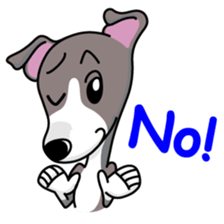 Italian Greyhound named Gina. sticker #2981197