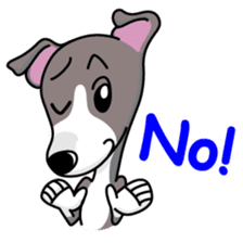 Italian Greyhound named Gina. sticker #2981197