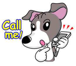 Italian Greyhound named Gina. sticker #2981198