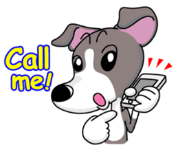 Italian Greyhound named Gina. sticker #2981198