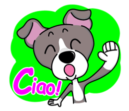 Italian Greyhound named Gina. sticker #2981202