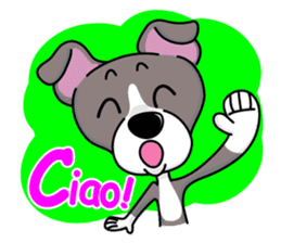Italian Greyhound named Gina. sticker #2981202