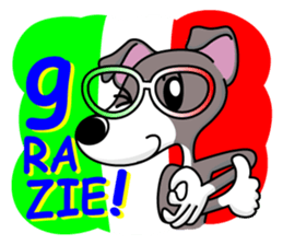 Italian Greyhound named Gina. sticker #2981203