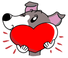 Italian Greyhound named Gina. sticker #2981211