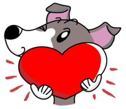 Italian Greyhound named Gina. sticker #2981211