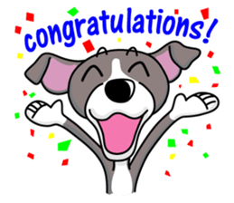 Italian Greyhound named Gina. sticker #2981219