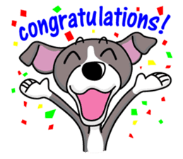 Italian Greyhound named Gina. sticker #2981219