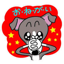 Italian Greyhound named Gina. sticker #2981220