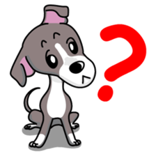 Italian Greyhound named Gina. sticker #2981222