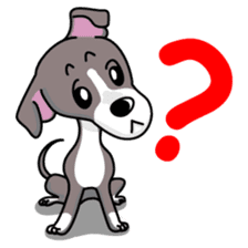 Italian Greyhound named Gina. sticker #2981222