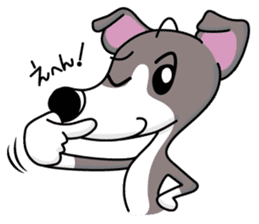 Italian Greyhound named Gina. sticker #2981228