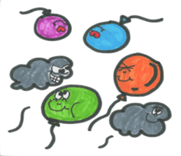 funny balloons sticker #2981682