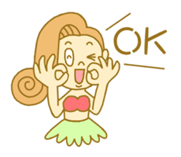 I love Hawaii ! Bride for stamp sticker #2981981