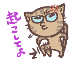 OUZI of a cat, an illusion word sticker #2982000