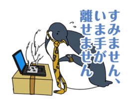 Gentleman Penguin Nietzsche sticker #2982363