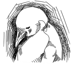 Gentleman Penguin Nietzsche sticker #2982382