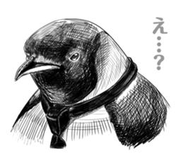 Gentleman Penguin Nietzsche sticker #2982387