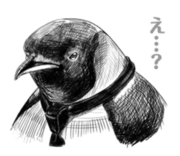 Gentleman Penguin Nietzsche sticker #2982387