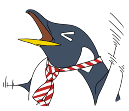 Gentleman Penguin Nietzsche sticker #2982389