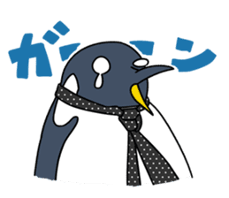 Gentleman Penguin Nietzsche sticker #2982391