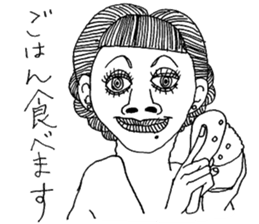 Monochrome of people sticker #2982403