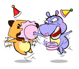 Puggy&Tina : Let's celebrate. sticker #2985302