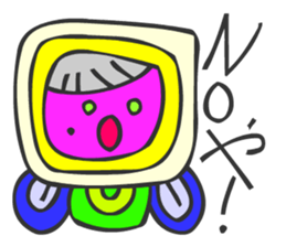 MAYA GLYPHS Japanese Kansai Words 2 sticker #2985988