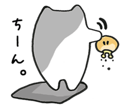 Black and White pussy cat sticker #2986885