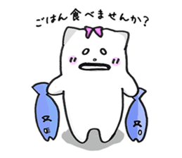 Black and White pussy cat sticker #2986886