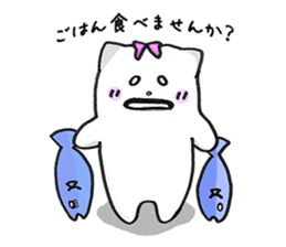 Black and White pussy cat sticker #2986886